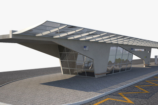 حل تصميم الهيكل الصلب لمحطة الحافلات